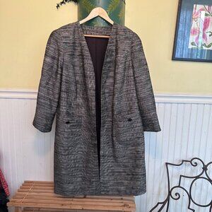 Vintage 90s Plus size blazer coat jacket Emily II 16W black white pockets